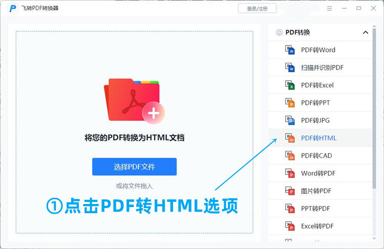 PDF转换成HTML的步骤1